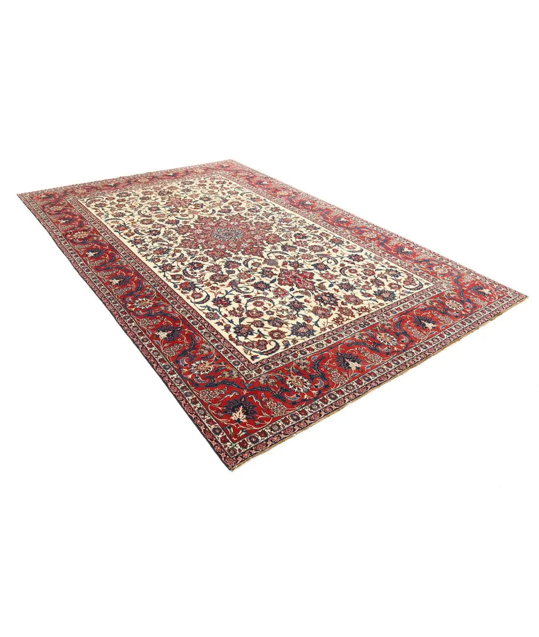 Persian Isfahan Rug 7' 4" x 11' 1" Hand-Knotted | No. AT23909