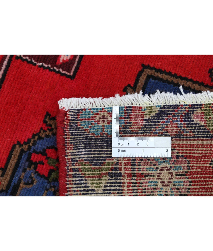 Persian Hamadan Rug 4' 10" x 9' 0" Hand-Knotted | No. AT23947