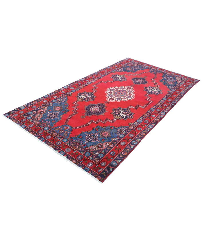 Persian Hamadan Rug 4' 10" x 9' 0" Hand-Knotted | No. AT23947