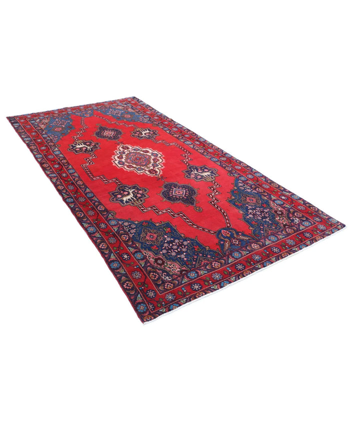 Persian Hamadan Rug 4' 10" x 9' 0" Hand-Knotted | No. AT23947