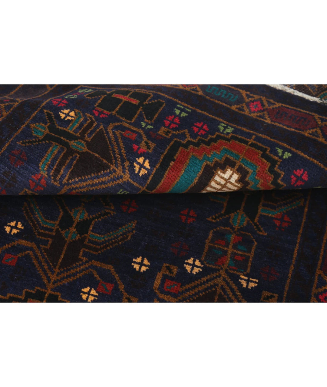 Red Afghan Tribal Rug 2' 9" x 4' 6" Hand-Knotted | No. AT24022