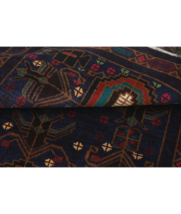 Red Afghan Tribal Rug 2' 9" x 4' 6" Hand-Knotted | No. AT24022