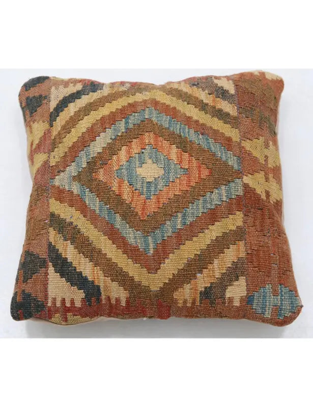 Afghan Tribal Pillow 1' 0" x 1' 0" Hand-Woven | No. AT24038