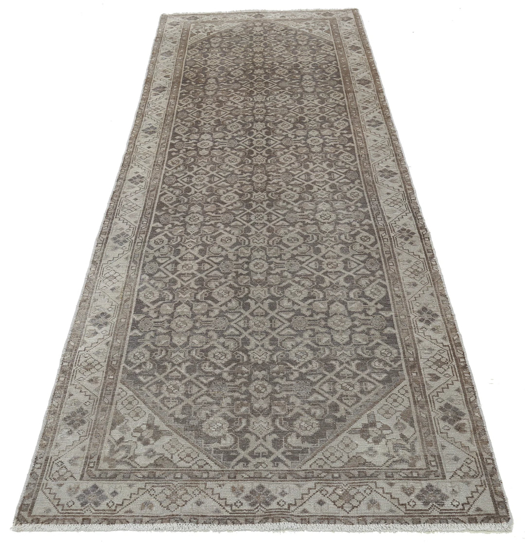 Persian Hamadan Runner Rug 3' 3" x 9' 3" Hand-Knotted | No. AT24099