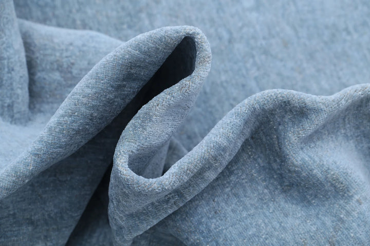 Blue Afghan Overdye Rug 8' 0" x 10' 3" Hand-Knotted | No. AT24160