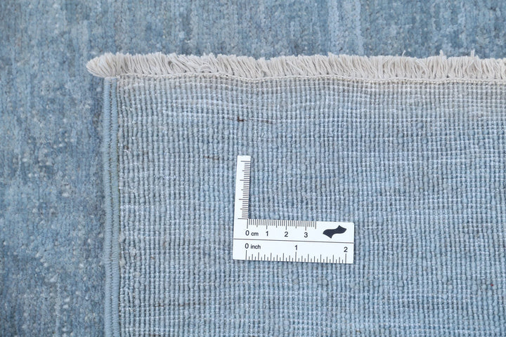 Blue Afghan Overdye Rug 8' 0" x 10' 3" Hand-Knotted | No. AT24160