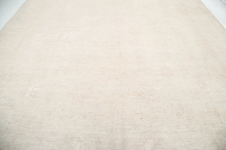 Ivory Afghan Serenity Rug 11' 9" x 14' 3" Hand-Knotted | No. AT24346