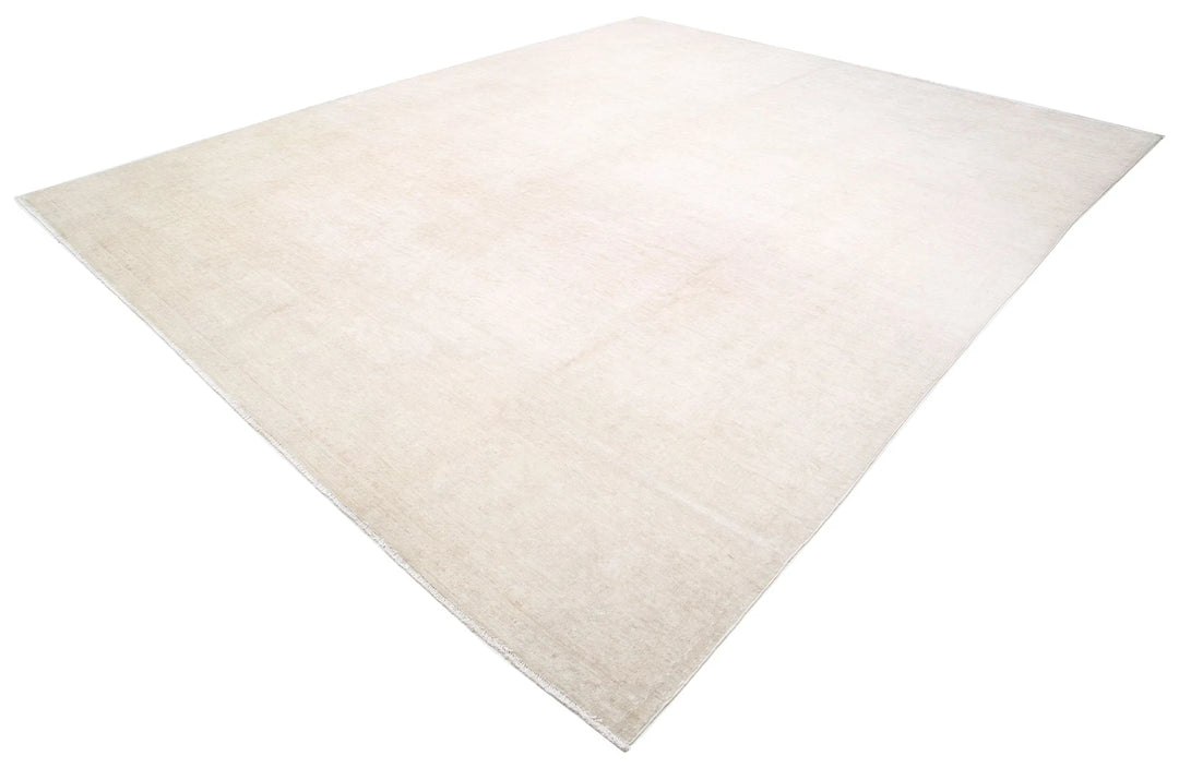 Ivory Afghan Serenity Rug 11' 9" x 14' 3" Hand-Knotted | No. AT24346