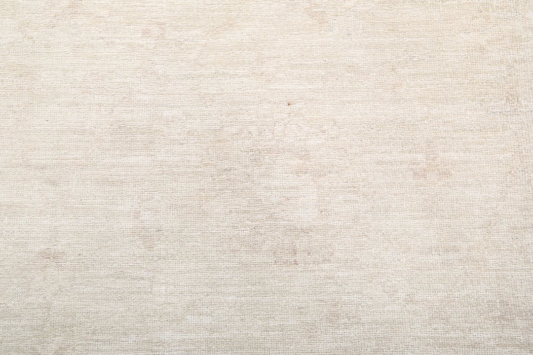 Ivory Afghan Serenity Rug 11' 9" x 14' 3" Hand-Knotted | No. AT24346