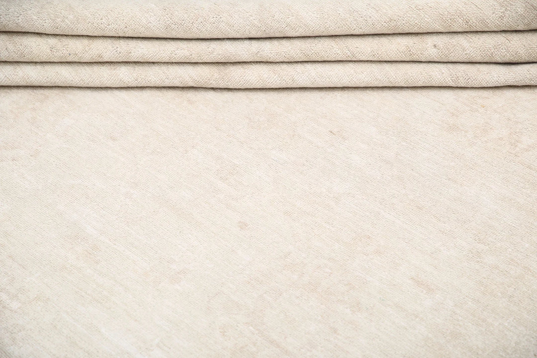 Ivory Afghan Serenity Rug 11' 9" x 14' 3" Hand-Knotted | No. AT24346