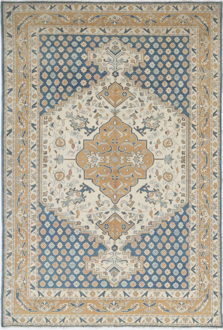 Afghan Ziegler Rug 7' 0" x 10' 5" Hand-Knotted | No. AT24387