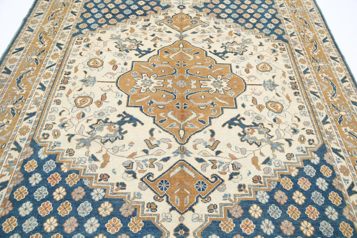 Afghan Ziegler Rug 7' 0" x 10' 5" Hand-Knotted | No. AT24387