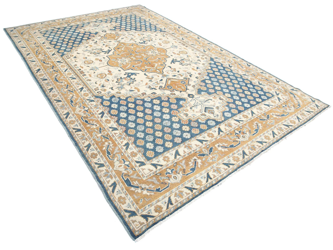 Afghan Ziegler Rug 7' 0" x 10' 5" Hand-Knotted | No. AT24387
