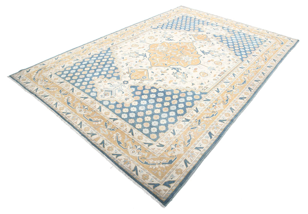 Afghan Ziegler Rug 7' 0" x 10' 5" Hand-Knotted | No. AT24387
