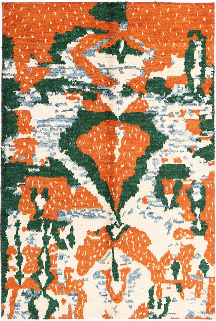 Afghan Tribal Rug 5' 1" x 7' 7" Hand-Knotted | No. AT24422