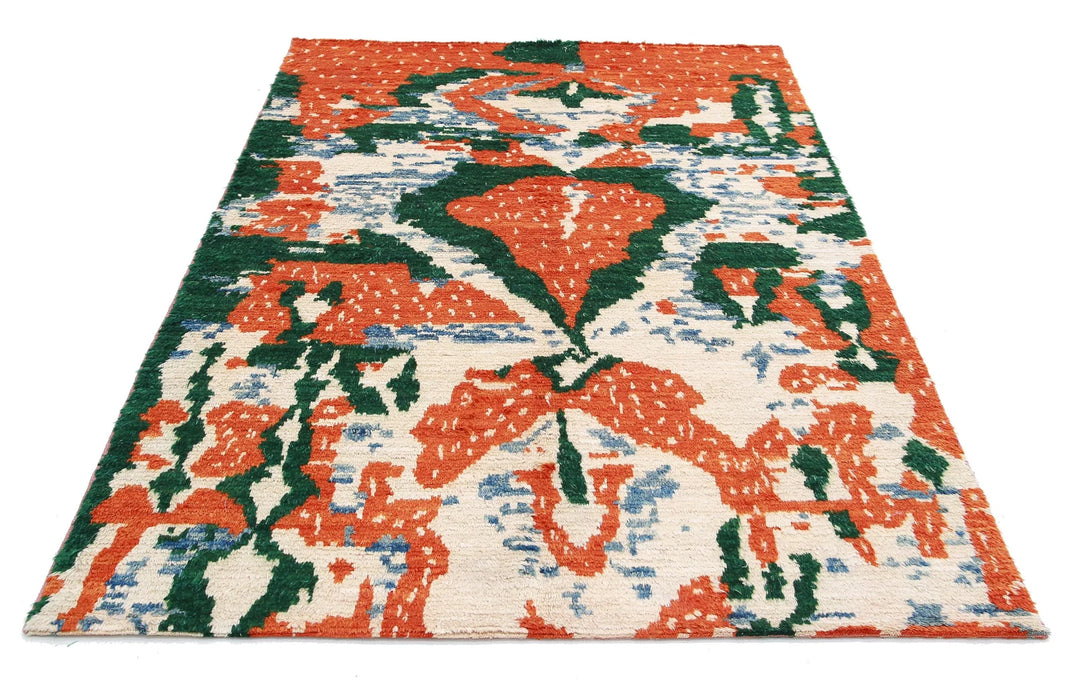 Afghan Tribal Rug 5' 1" x 7' 7" Hand-Knotted | No. AT24422