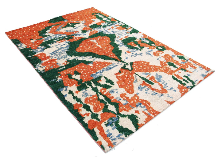 Afghan Tribal Rug 5' 1" x 7' 7" Hand-Knotted | No. AT24422