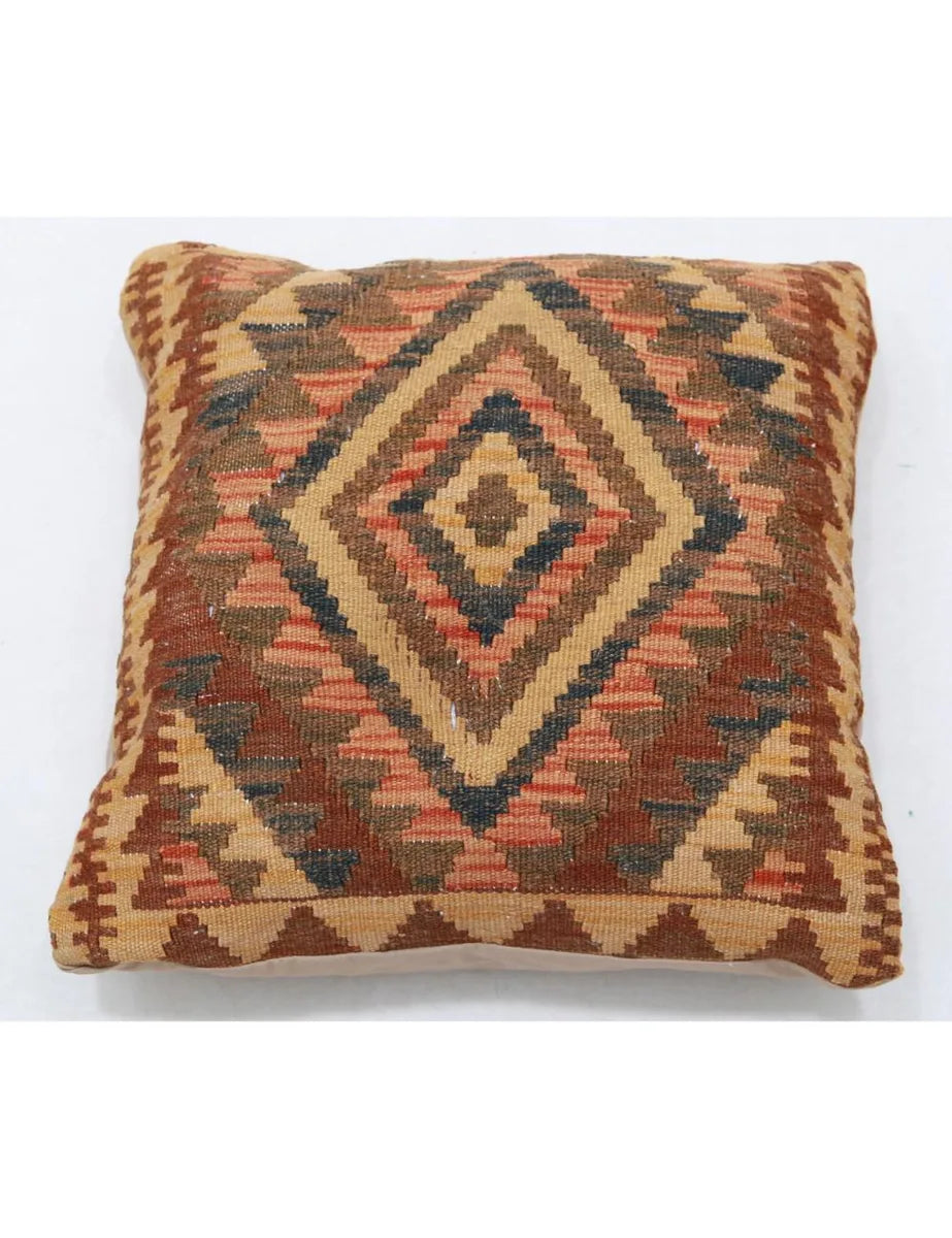 Afghan Tribal Pillow 1' 5" x 1' 5" Hand-Woven | No. AT24480