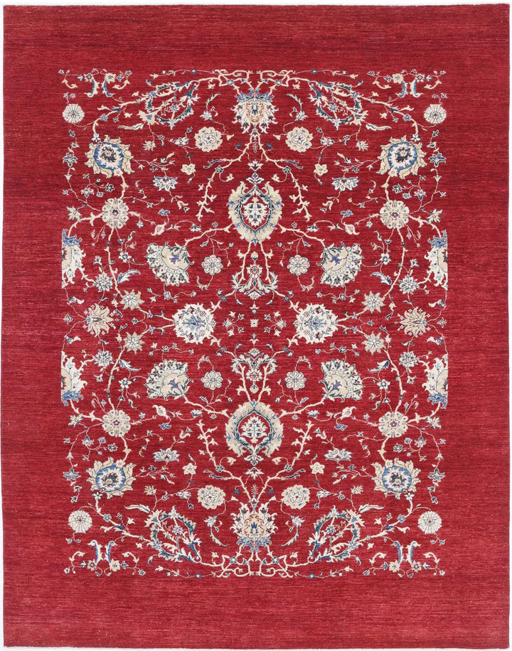 Afghan Ziegler Farhan Rug 7' 11" x 10' 2" Hand-Knotted | No. AT24631