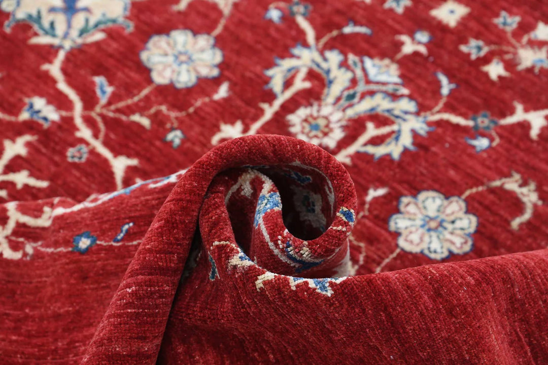 Afghan Ziegler Farhan Rug 7' 11" x 10' 2" Hand-Knotted | No. AT24631