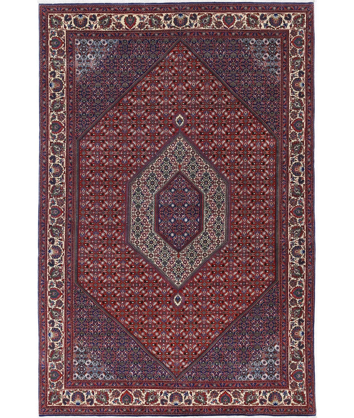 Persian Bijar Rug 6' 6" x 9' 9" Hand-Knotted | No. AT24671
