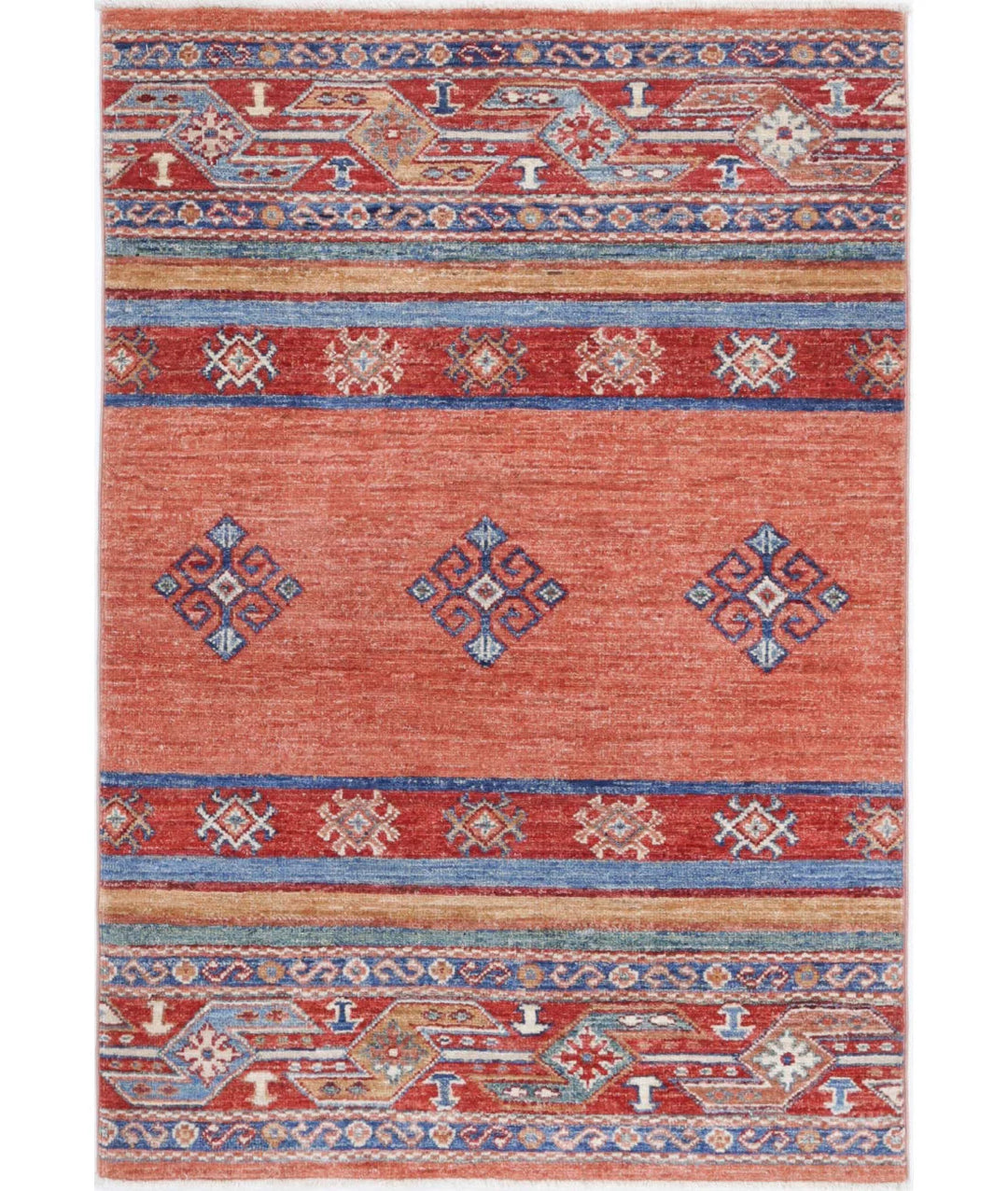 Afghan Khurjeen Rug 2' 7" x 3' 11" Hand-Knotted | No. AT246880
