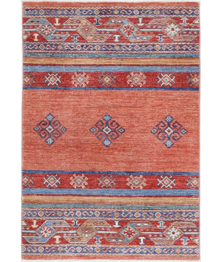 Afghan Khurjeen Rug 2' 7" x 3' 11" Hand-Knotted | No. AT246880