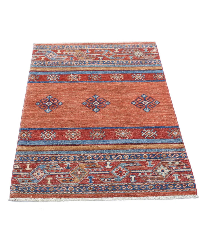 Afghan Khurjeen Rug 2' 7" x 3' 11" Hand-Knotted | No. AT246880