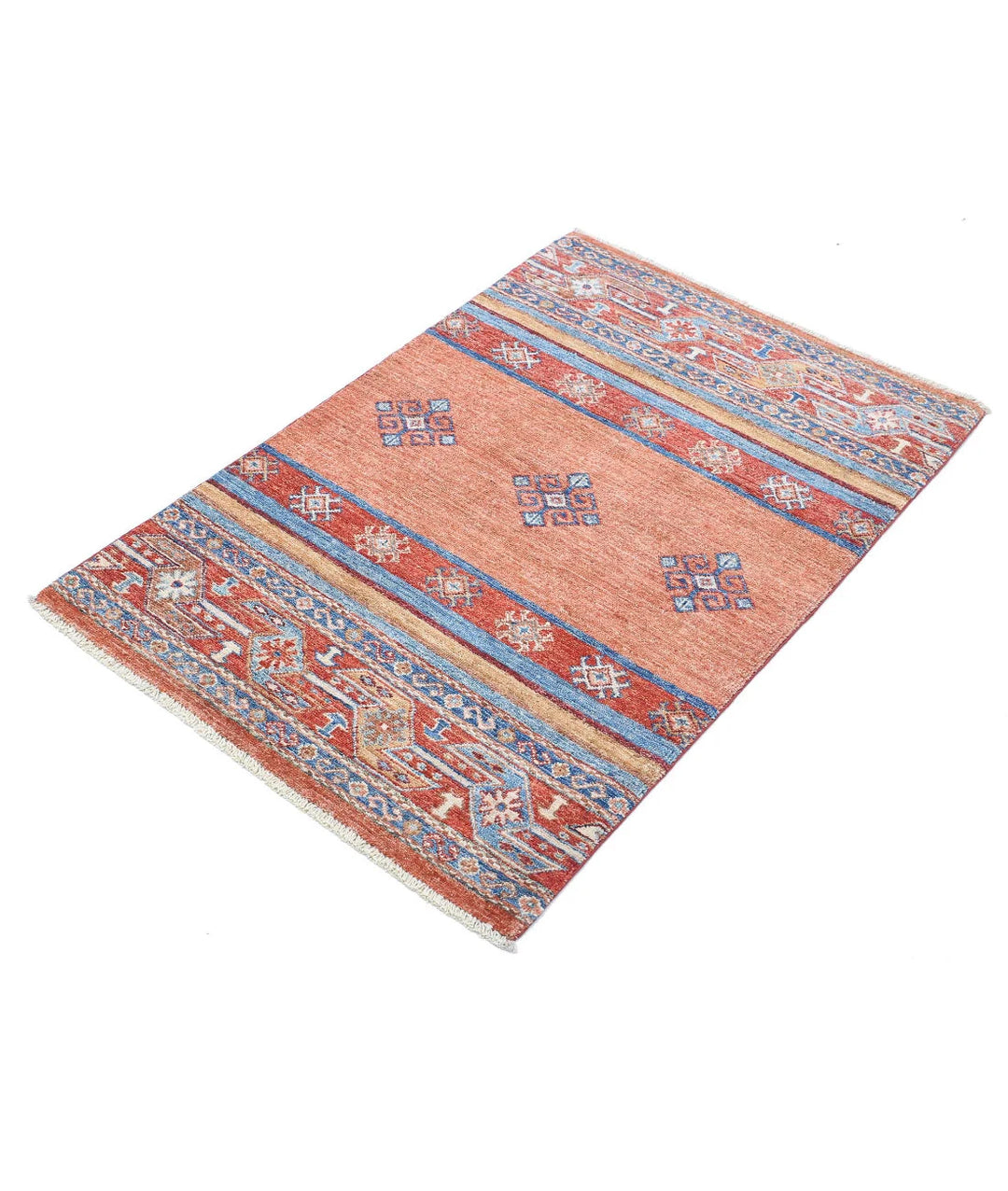 Afghan Khurjeen Rug 2' 7" x 3' 11" Hand-Knotted | No. AT246880