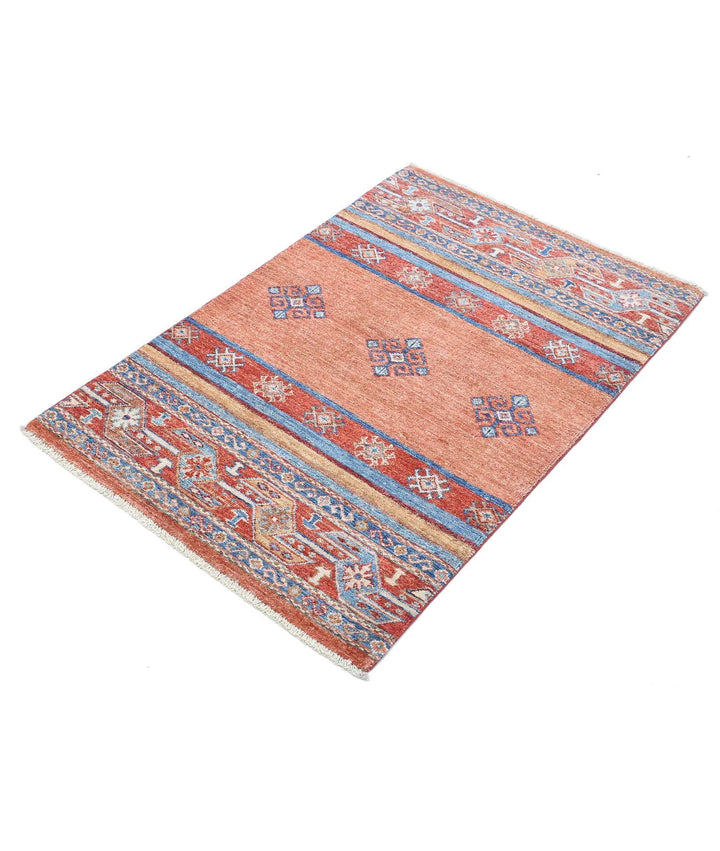 Afghan Khurjeen Rug 2' 7" x 3' 11" Hand-Knotted | No. AT246880