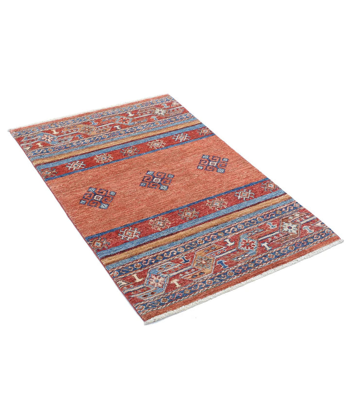 Afghan Khurjeen Rug 2' 7" x 3' 11" Hand-Knotted | No. AT246880