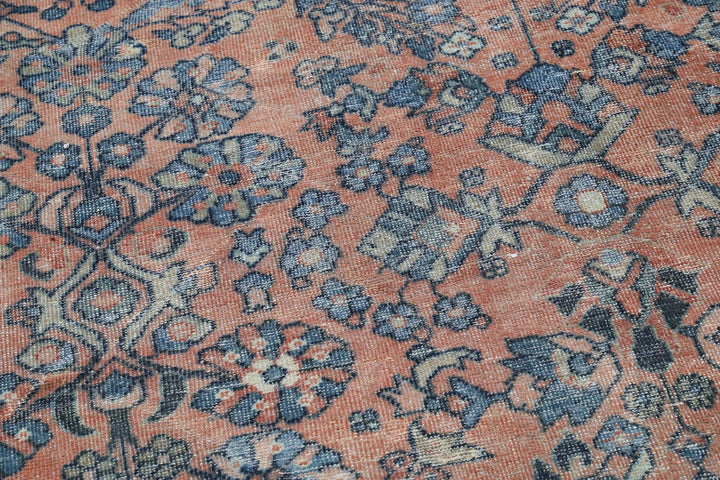 Persian Vintage Sarouk Rug 7' 3" x 10' 9" Hand-Knotted | No. AT24694
