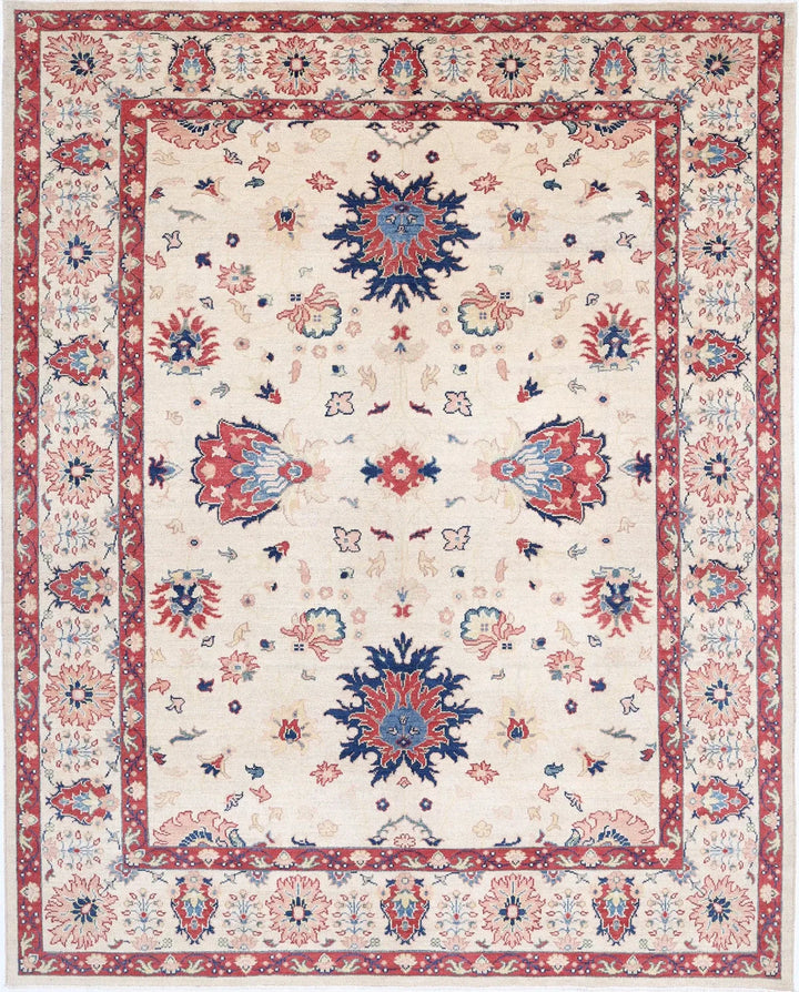 Afghan Ziegler Rug 8' 0" x 10' 0" Hand-Knotted | No. AT24717