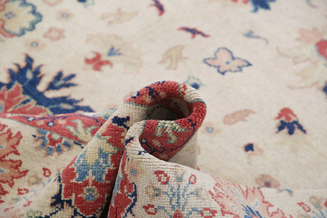 Afghan Ziegler Rug 8' 0" x 10' 0" Hand-Knotted | No. AT24717