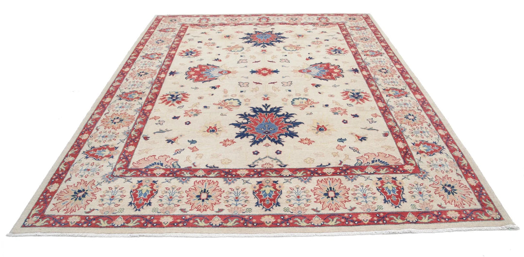 Afghan Ziegler Rug 8' 0" x 10' 0" Hand-Knotted | No. AT24717