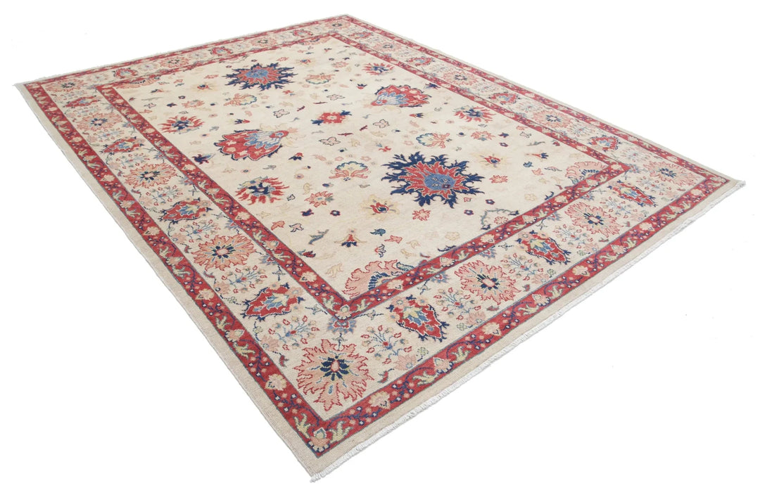 Afghan Ziegler Rug 8' 0" x 10' 0" Hand-Knotted | No. AT24717