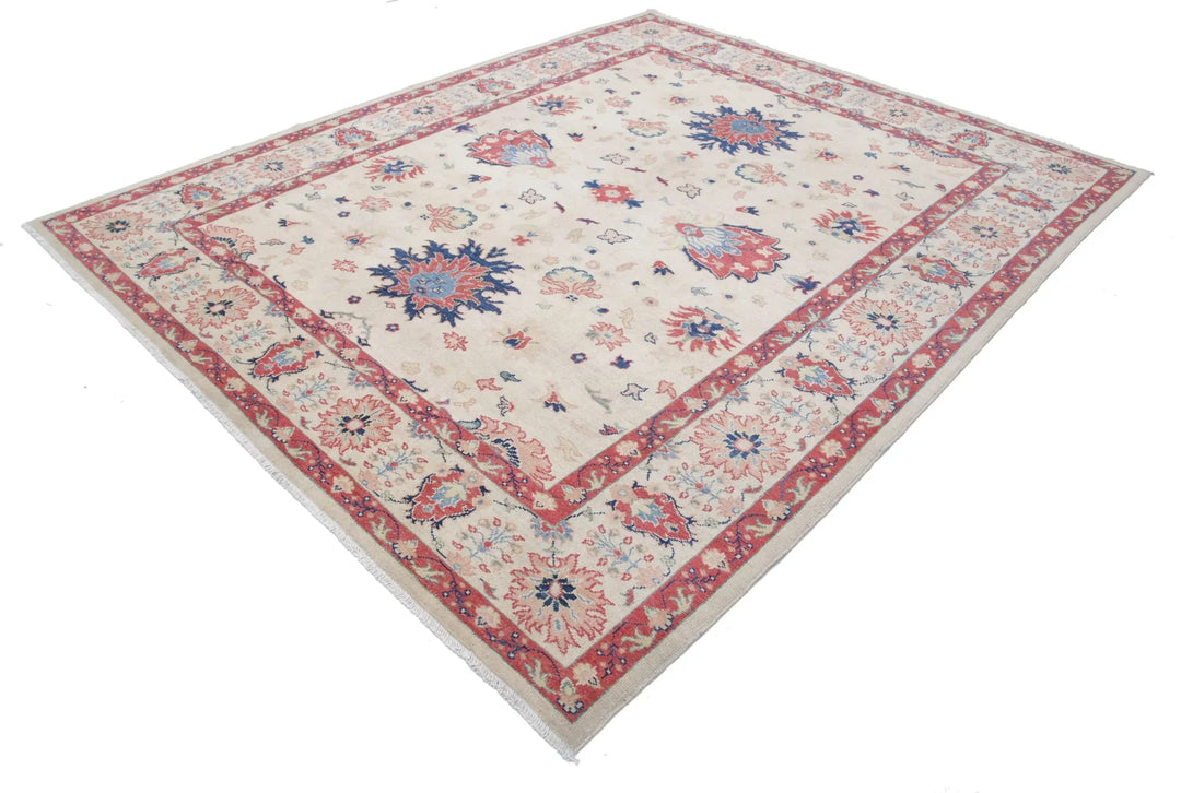 Afghan Ziegler Rug 8' 0" x 10' 0" Hand-Knotted | No. AT24717