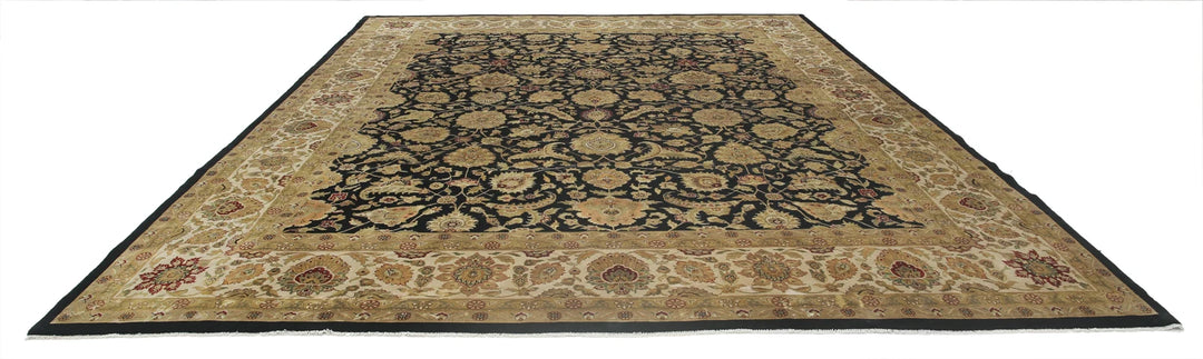 Black Indian Ziegler Rug 11' 9" x 14' 9" Hand-Knotted | No. AT248286