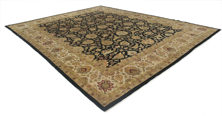 Black Indian Ziegler Rug 11' 9" x 14' 9" Hand-Knotted | No. AT248286