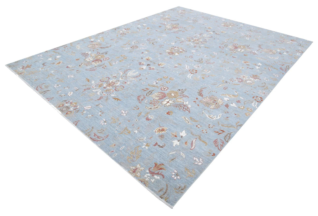 Afghan Tabriz Rug 8' 11" x 11' 7" Hand-Knotted | No. AT24854