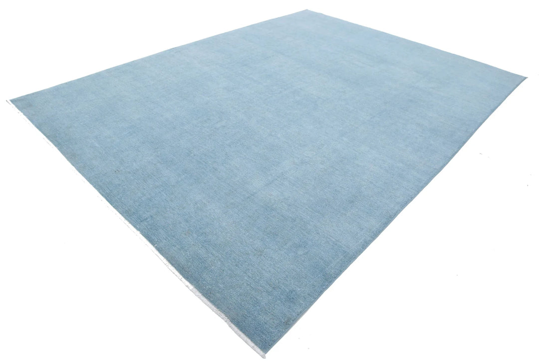 Blue Afghan Overdye Rug 8' 9" x 11' 9" Hand-Knotted | No. AT24902