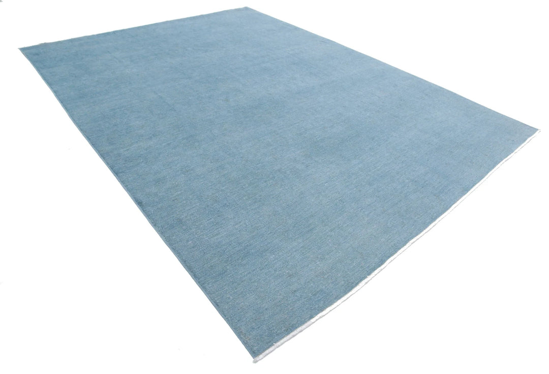 Blue Afghan Overdye Rug 8' 9" x 11' 9" Hand-Knotted | No. AT24902