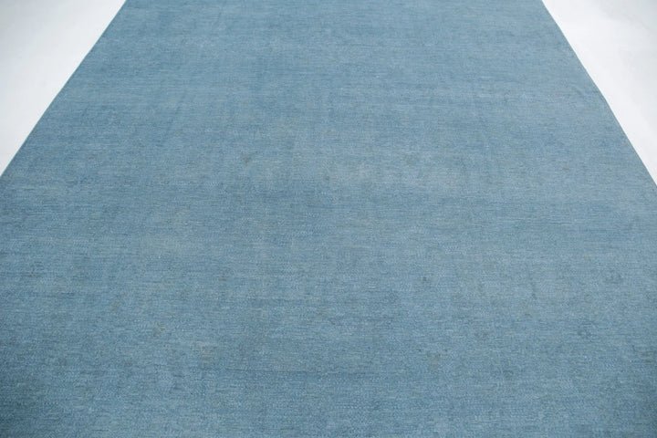 Blue Afghan Overdye Rug 8' 9" x 11' 9" Hand-Knotted | No. AT24902