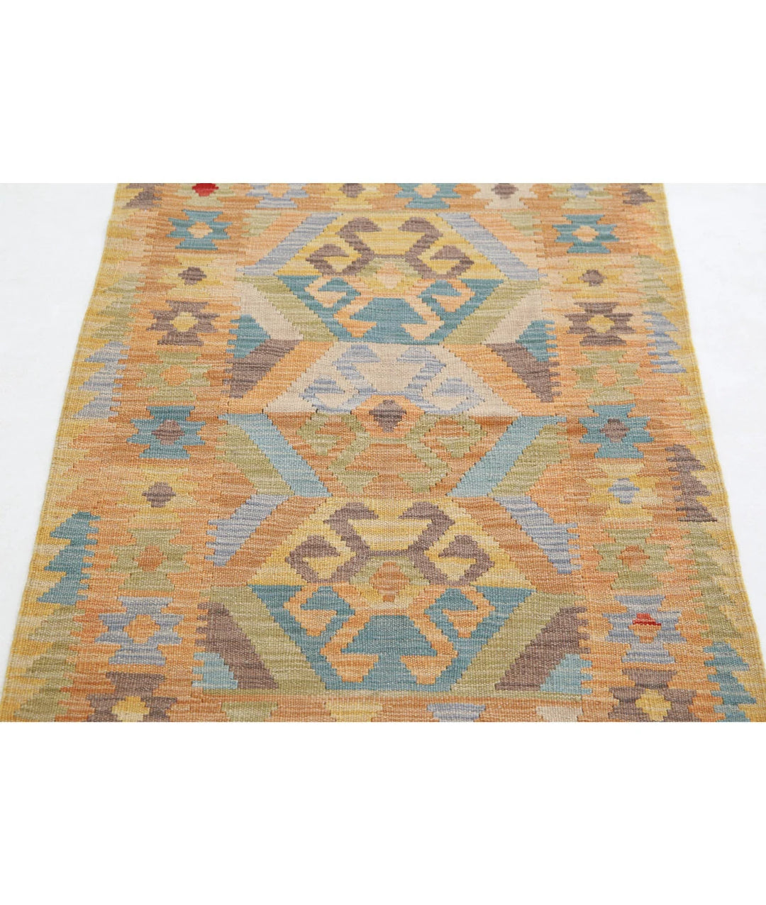 Afghan Maimana Kilim Rug 2' 8" x 3' 11" Hand-Woven | No. AT24936