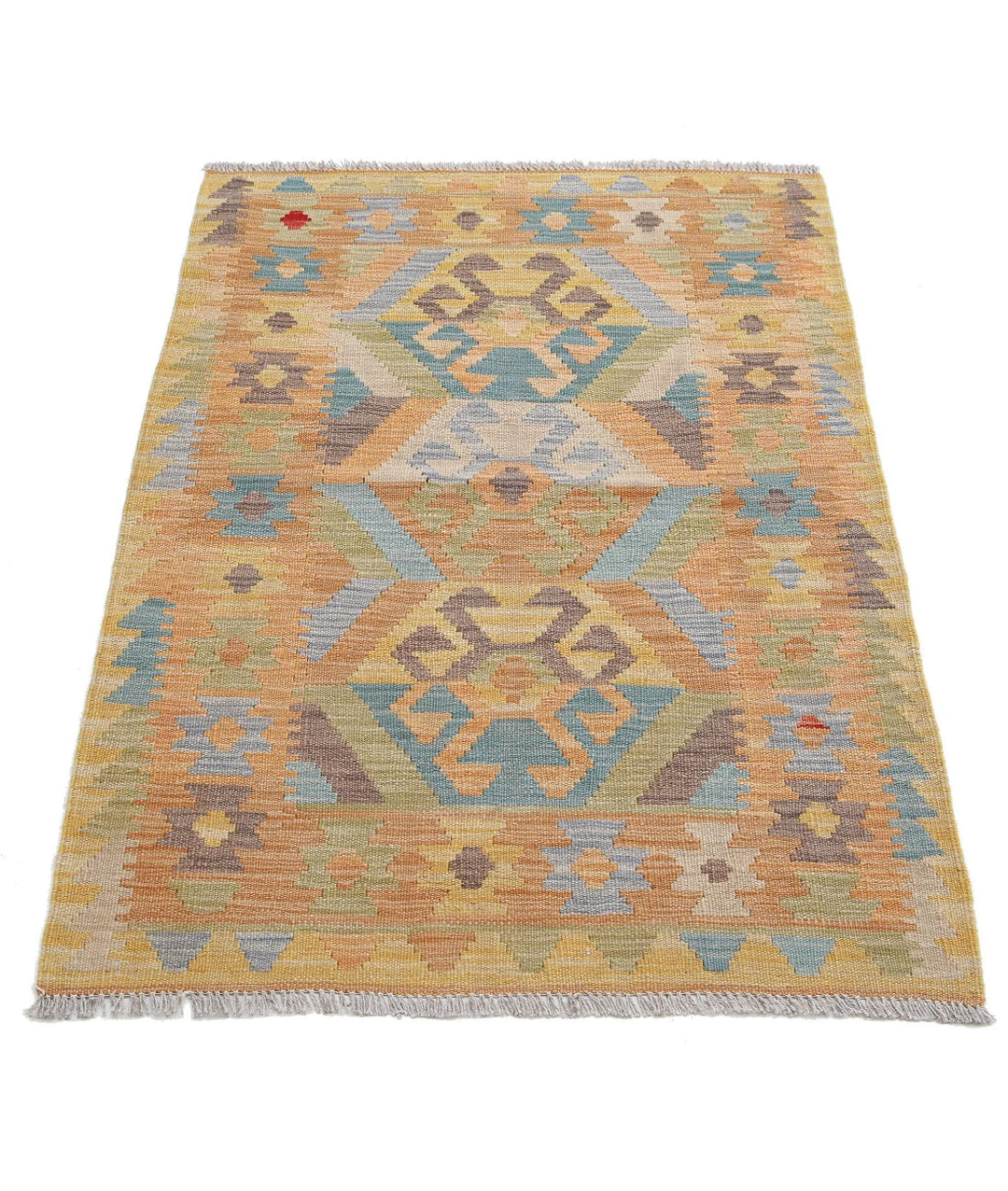 Afghan Maimana Kilim Rug 2' 8" x 3' 11" Hand-Woven | No. AT24936