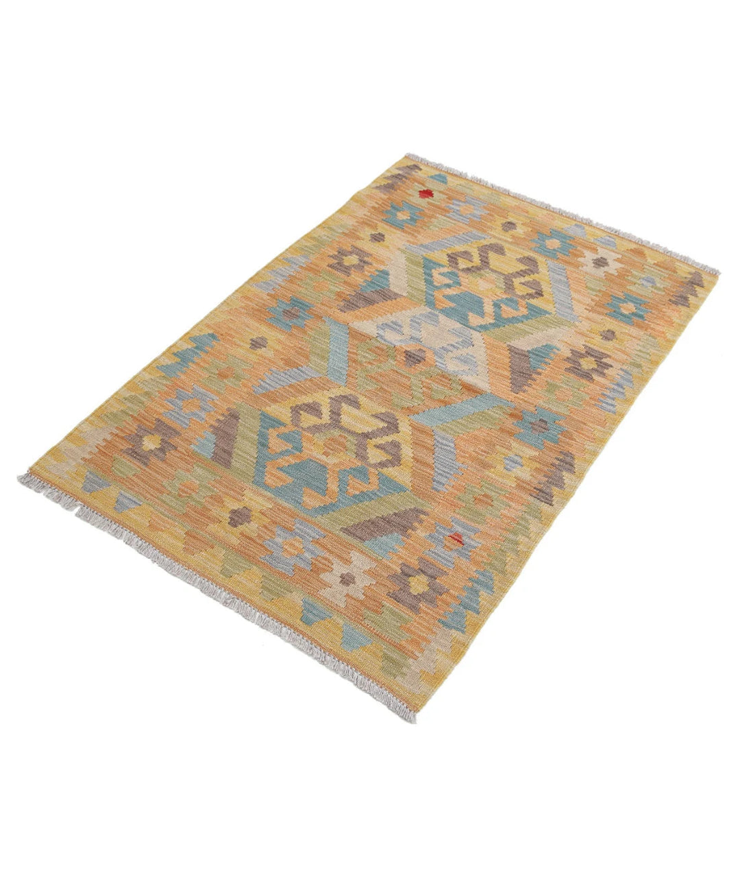 Afghan Maimana Kilim Rug 2' 8" x 3' 11" Hand-Woven | No. AT24936