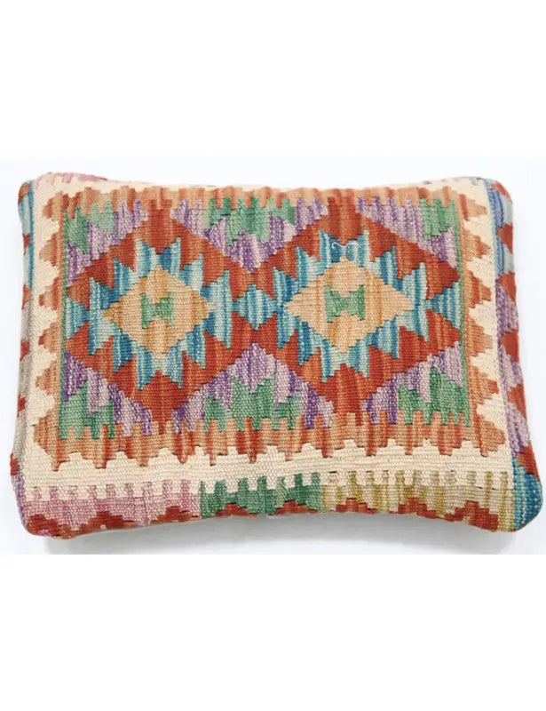 Afghan Tribal Pillow 1' 0" x 1' 5" Hand-Woven | No. AT25036