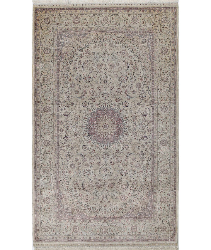 Beige Chinese Hereke Rug 3' 0" x 5' 0" Hand-Knotted | No. AT25055