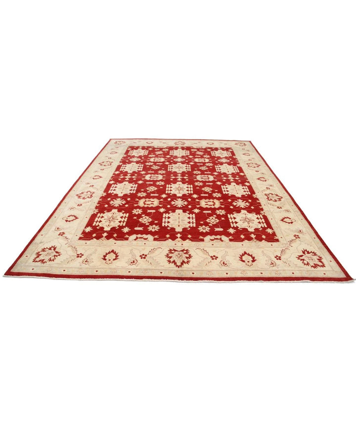 Afghan Kazak Rug 8' 11" x 11' 9" Hand-Knotted | No. AT25137
