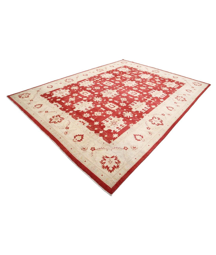 Afghan Kazak Rug 8' 11" x 11' 9" Hand-Knotted | No. AT25137